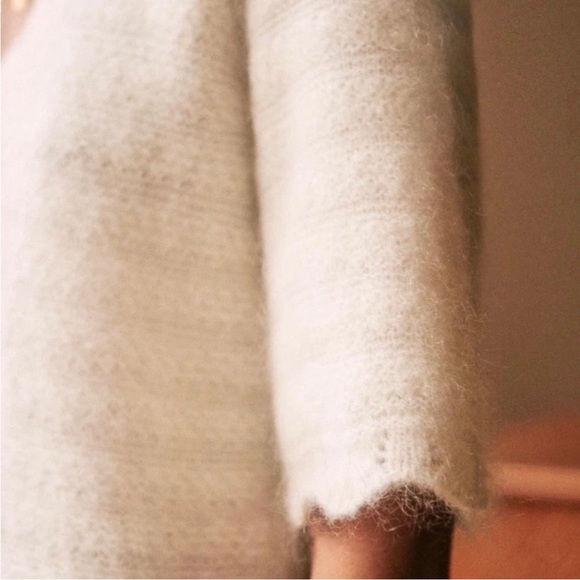 SÉZANE Lilou Mohair Wool Knit Jumper - White - Picture 4 of 8